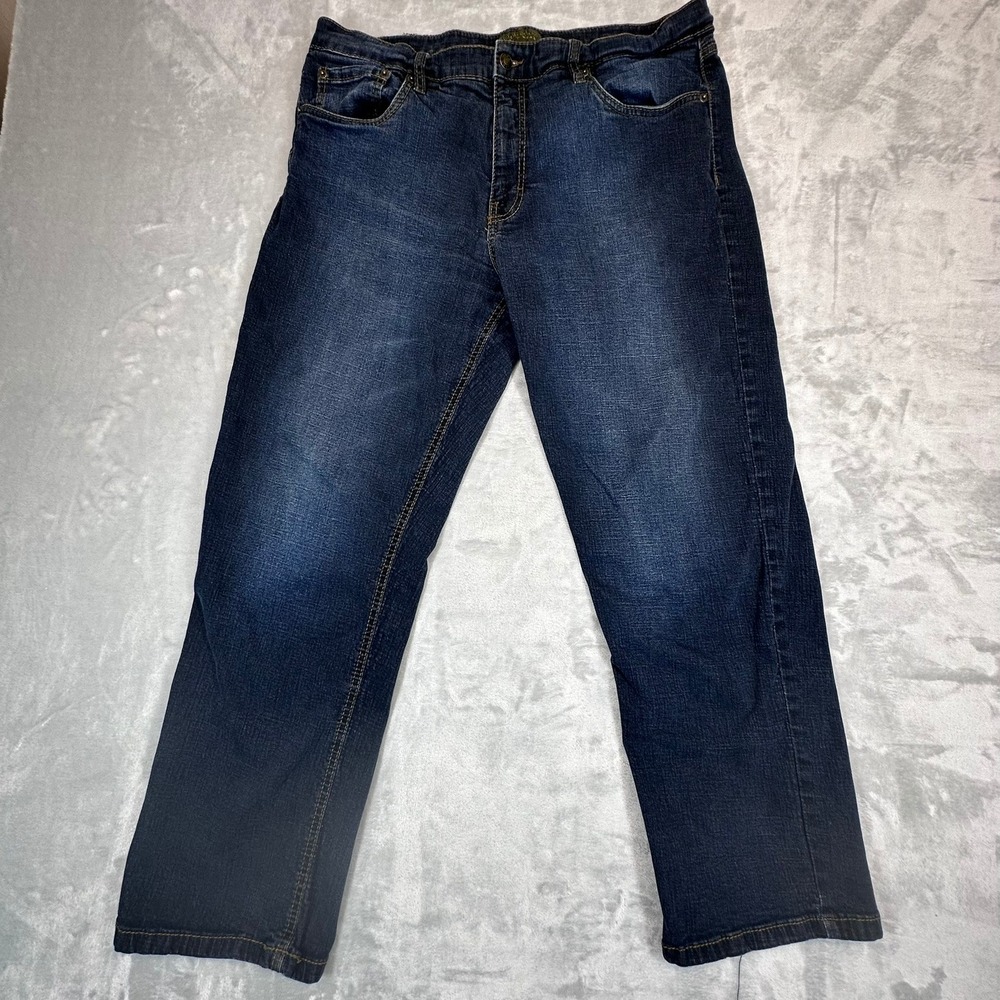 Urban Star Jeans Mens 38x30 Dark Wash Straight Leg Stretch Denim Pants 610504